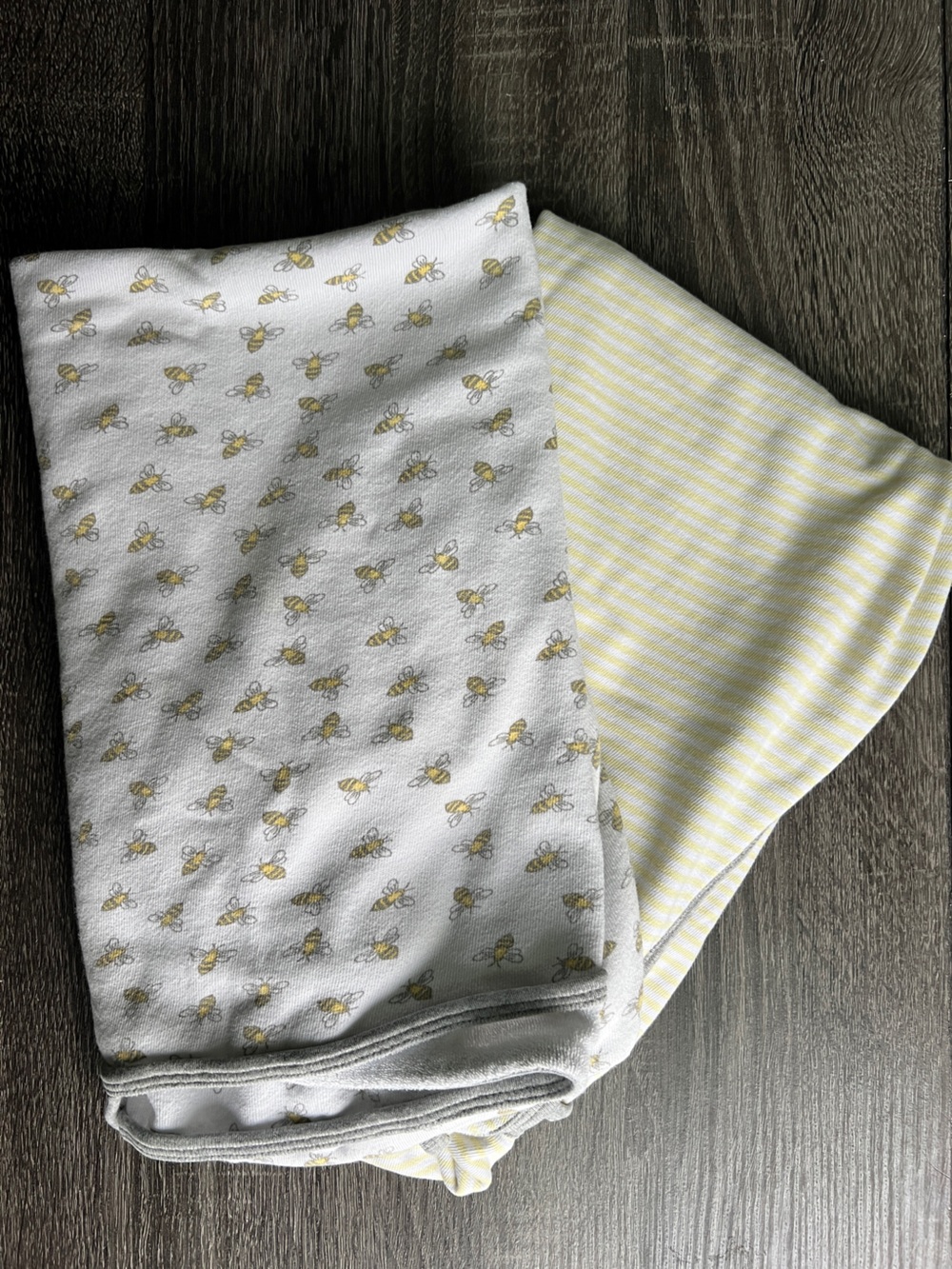 Burt’s Bees Baby Hooded Bath Towels | Bee & Yellow Stripe Set